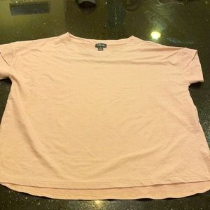 Ronen Chen light pink cotton short sleeve shirt